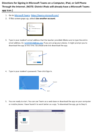 Microsoft Teams Instructions